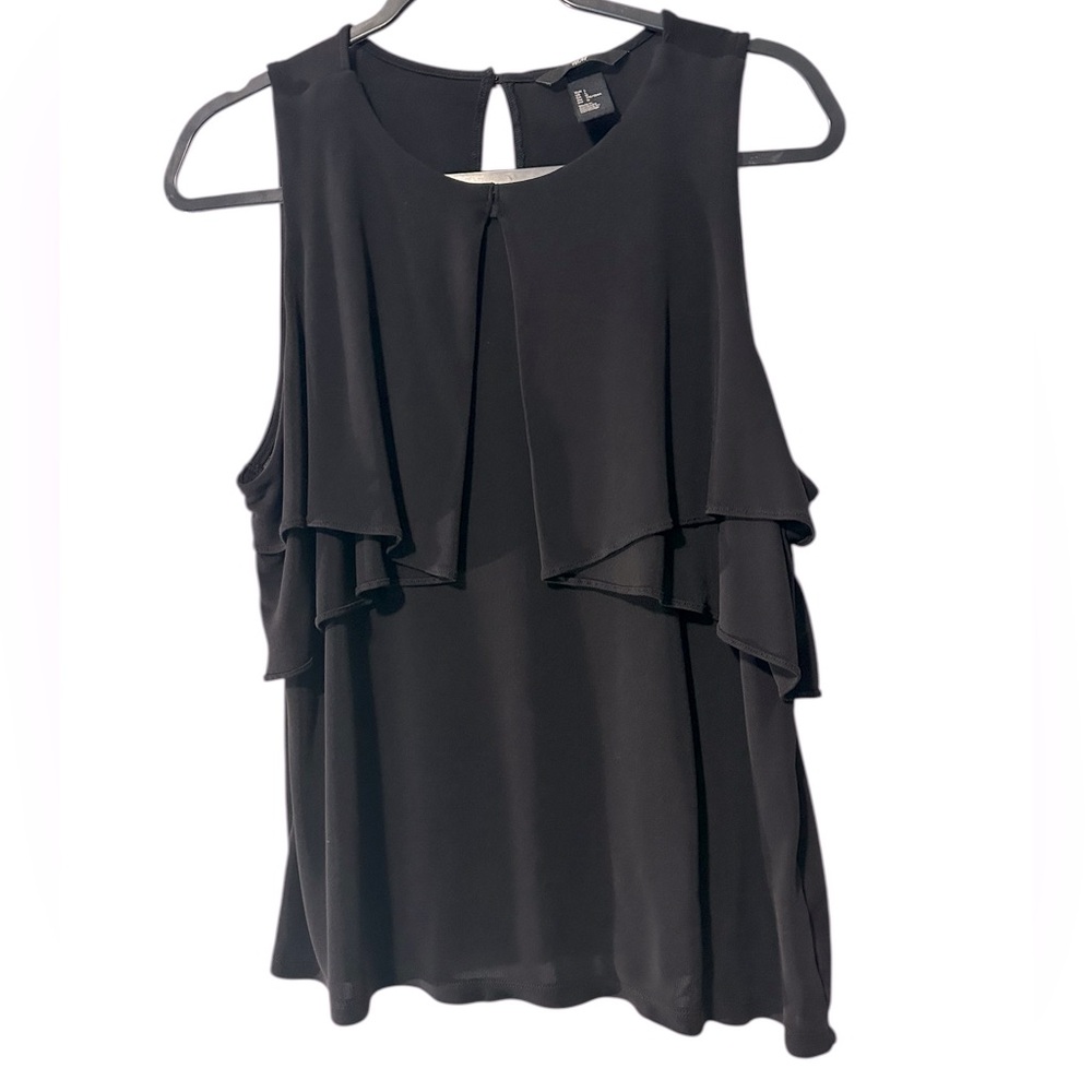 H&M Black Blouse with Elegant Design Large